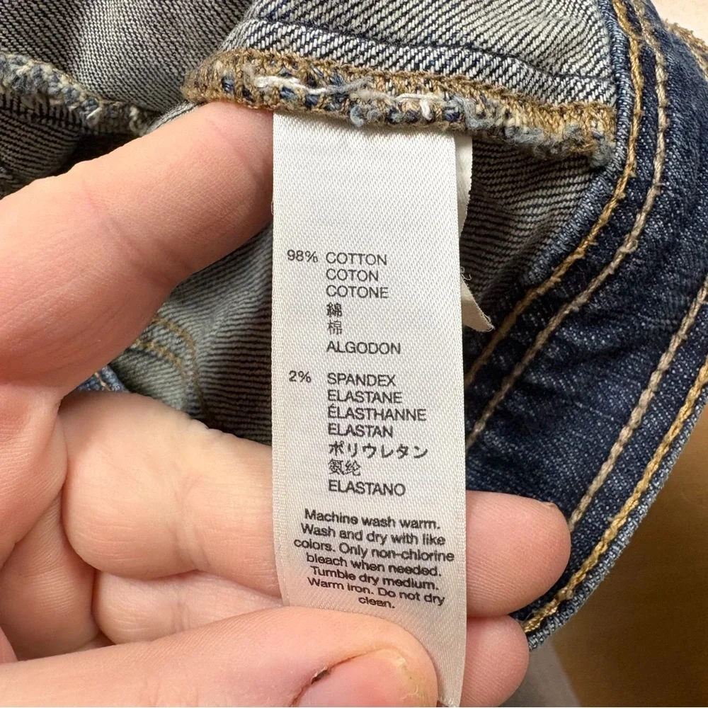 Gap Kids Dark Wash Icon Denim Jacket Girls Size XS 4/5